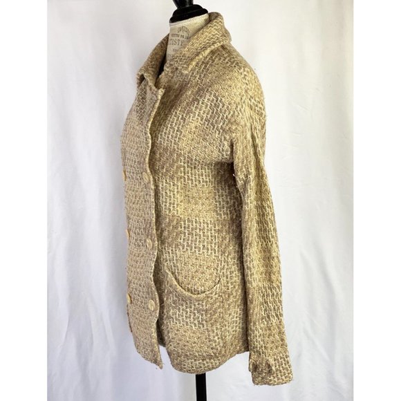 Free People Cardigan Knit Wool Sweater Buttons Down - Picture 5 of 12